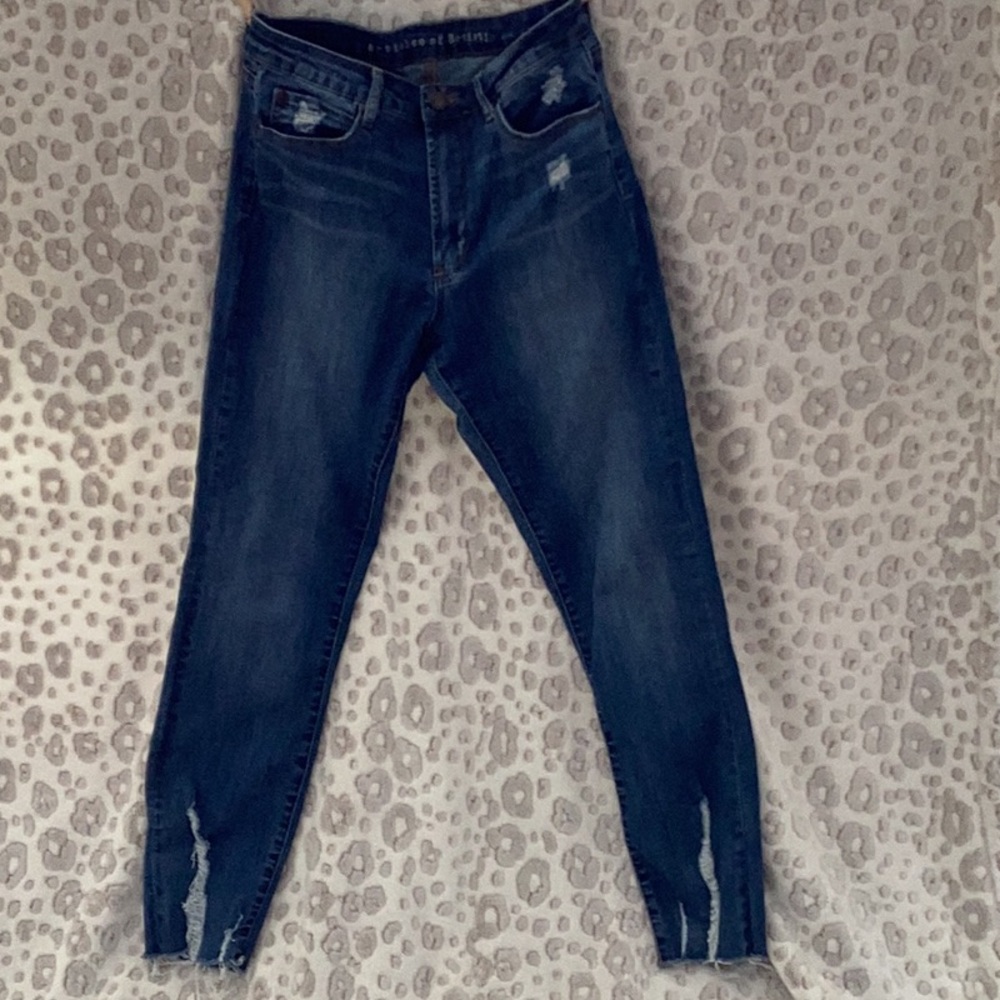 Article of Society Women's Distressed Blue Jeans